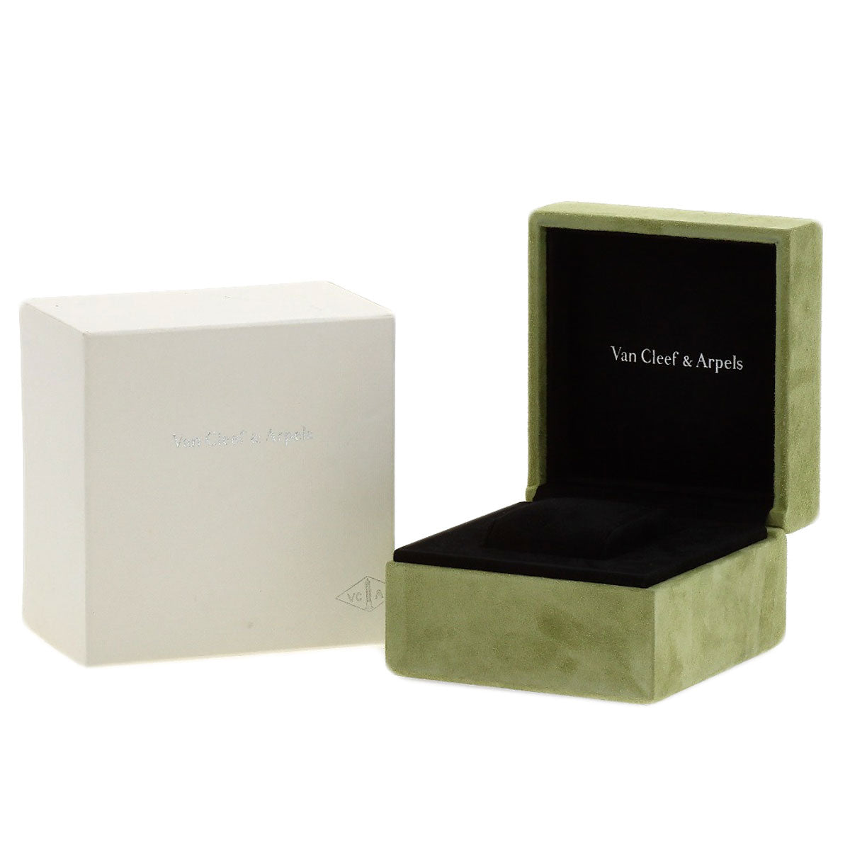 Van Cleef & Arpels Charm Watch 1.3" Triple Diamond Bezel Watches VCARM95300 K18 White Gold/Leather Ladies