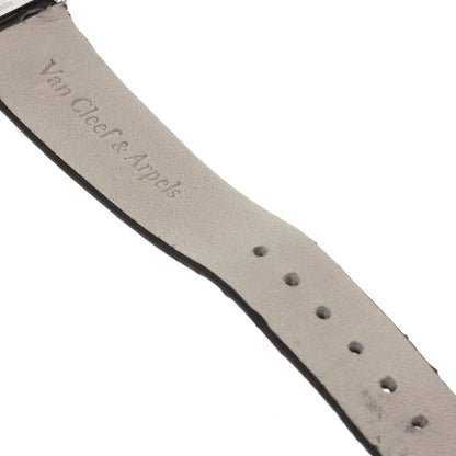 Van Cleef & Arpels Charm Watch 1.3" Triple Diamond Bezel Watches VCARM95300 K18 White Gold/Leather Ladies