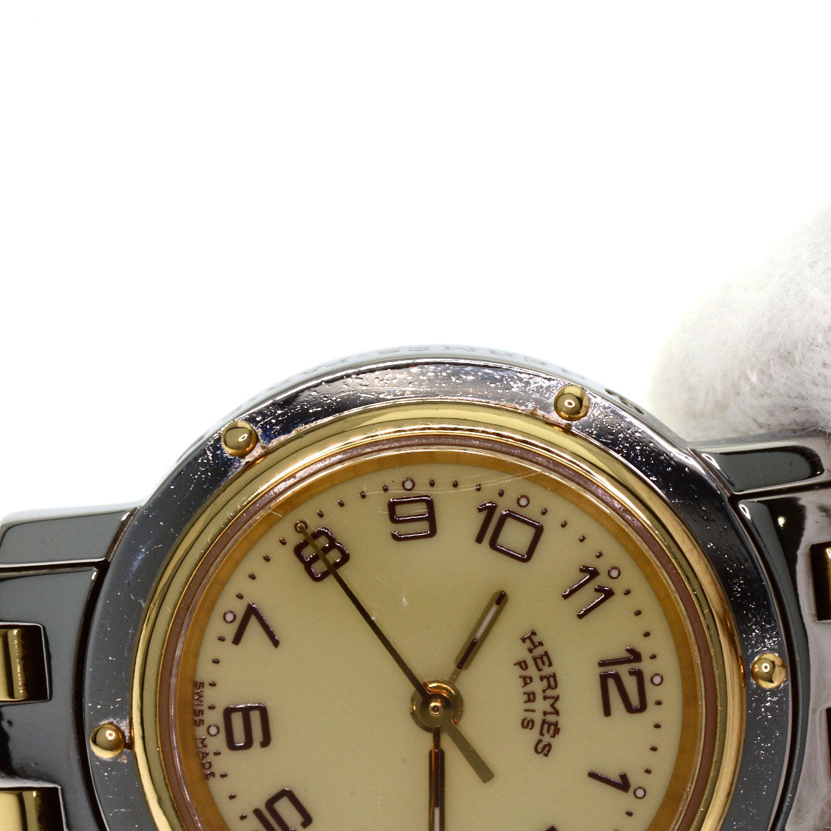 HERMES Clipper new buckle Watches CL4.220 Stainless Steel/SSxGP Ladies
