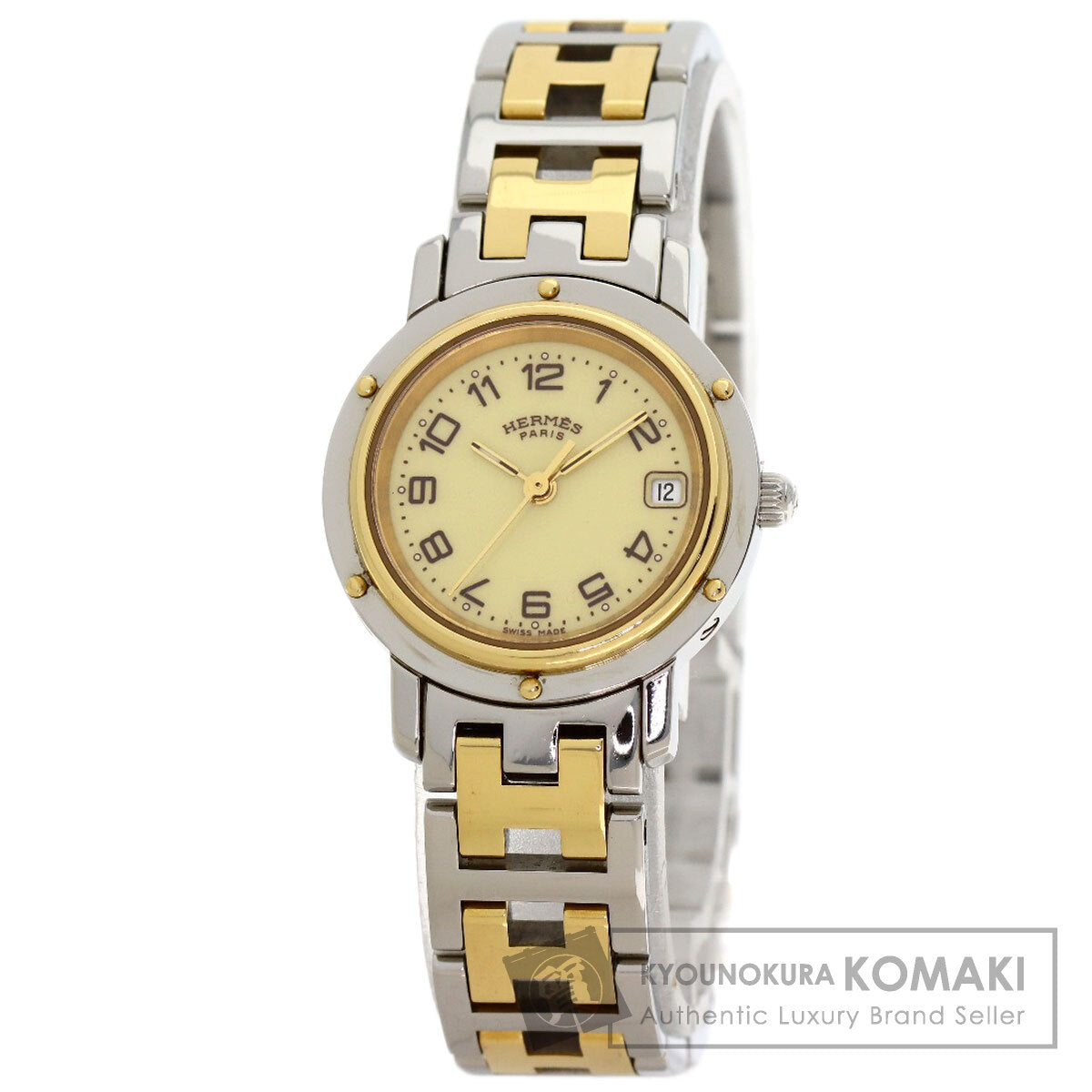 HERMES Clipper new buckle Watches CL4.220 Stainless Steel/SSxGP Ladies