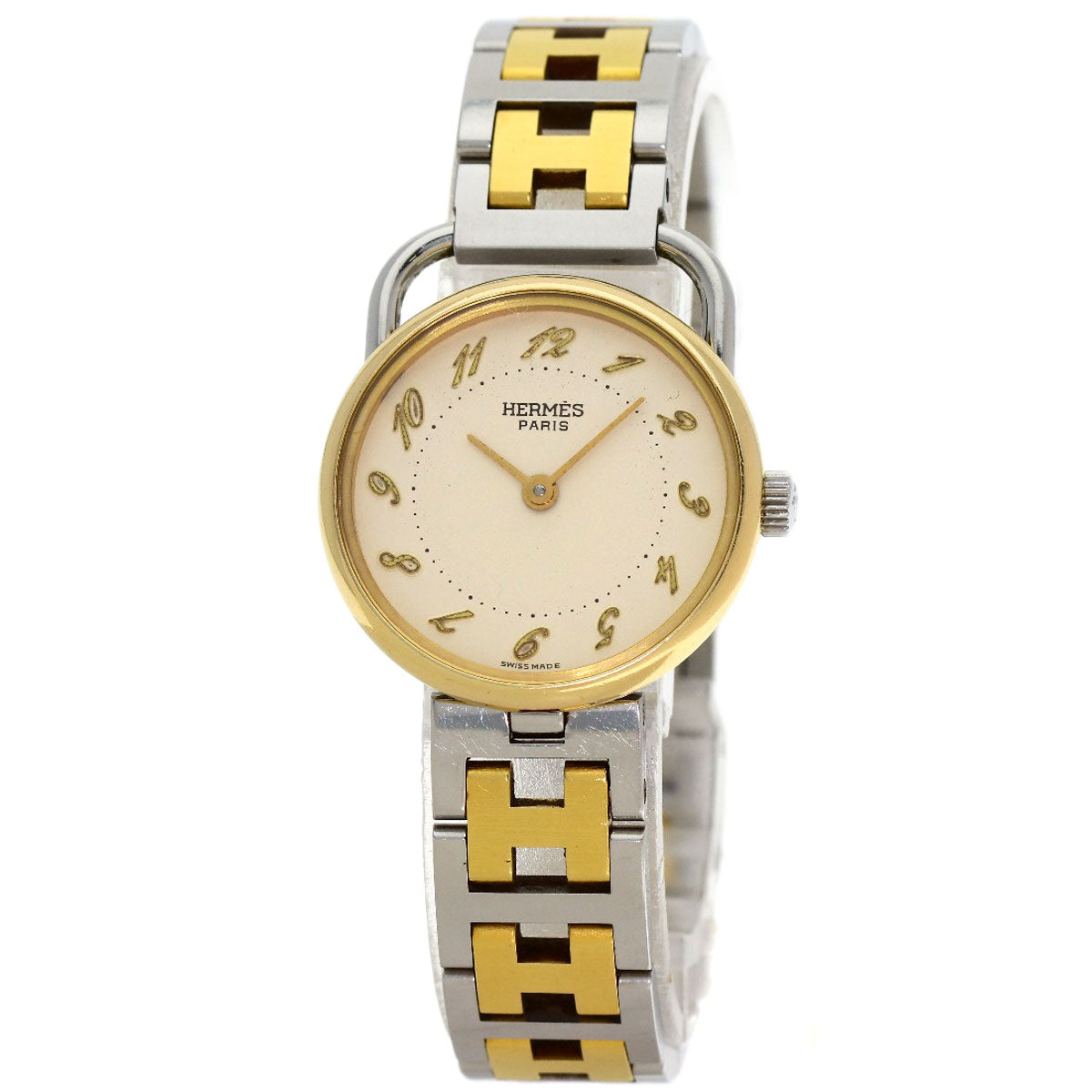 HERMES Arceau Watches Stainless Steel/SSxGP Ladies
