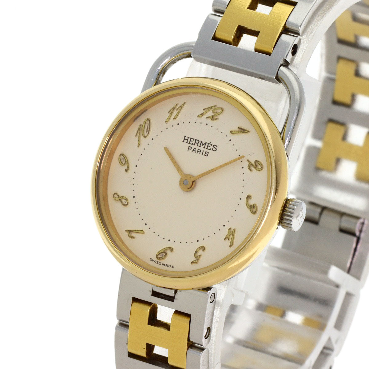 HERMES Arceau Watches Stainless Steel/SSxGP Ladies