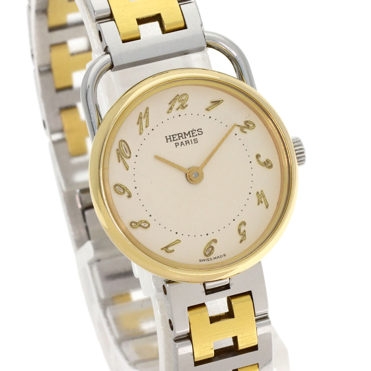 HERMES Arceau Watches Stainless Steel/SSxGP Ladies