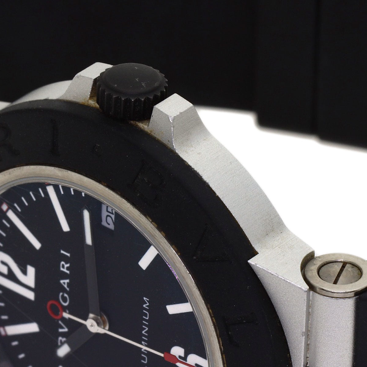 BVLGARI Aluminum date Watches BB40AT aluminum/Rubber mens