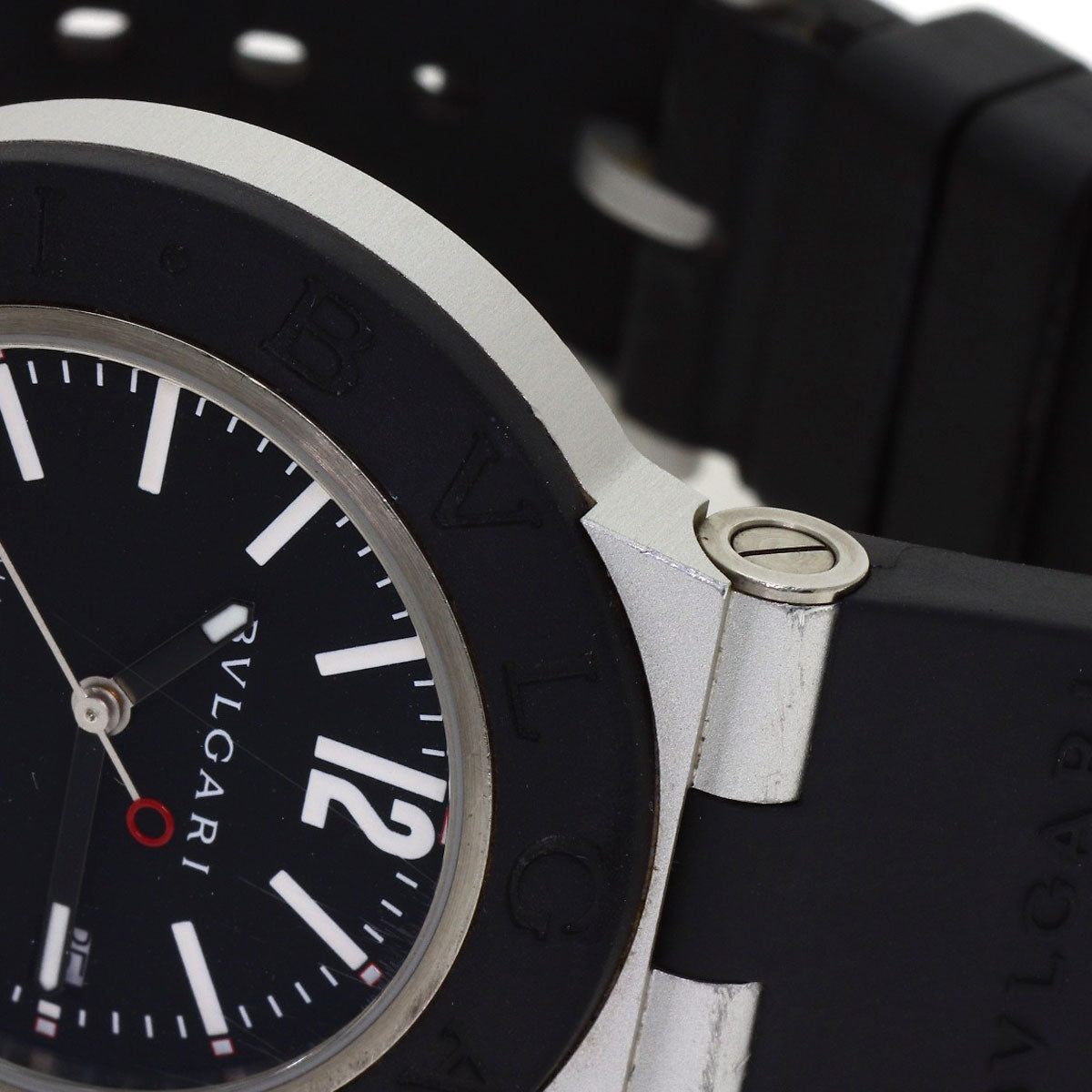 BVLGARI Aluminum date Watches BB40AT aluminum/Rubber mens