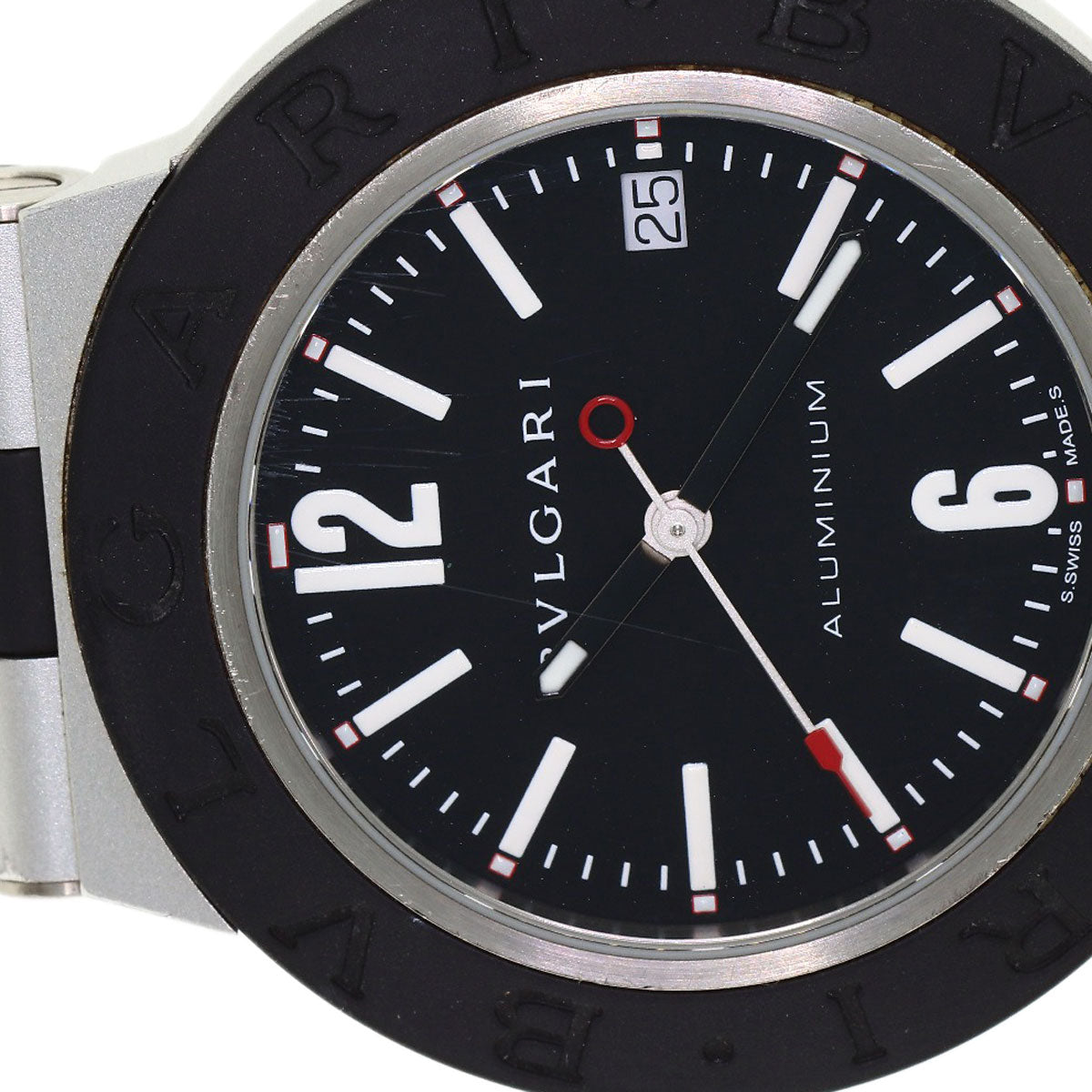 BVLGARI Aluminum date Watches BB40AT aluminum/Rubber mens