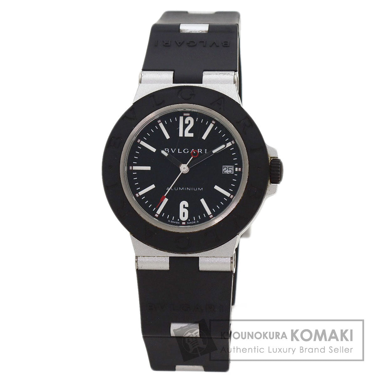 BVLGARI Aluminum date Watches BB40AT aluminum/Rubber mens