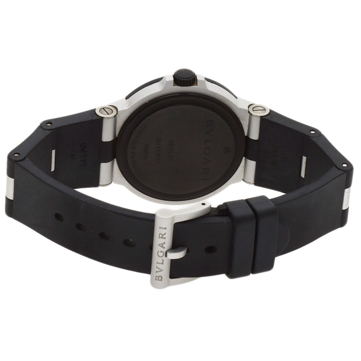 BVLGARI Aluminum date Watches BB40AT aluminum/Rubber mens
