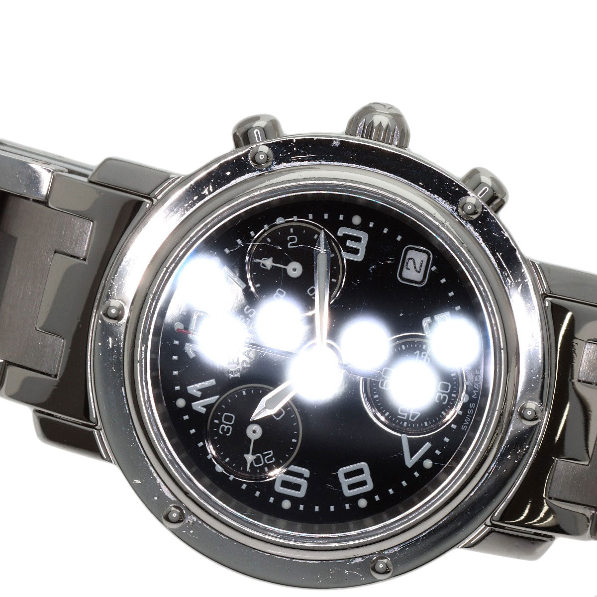 HERMES Clipper Chronograph Watches CL1.310 Stainless Steel/Stainless Steel Ladies