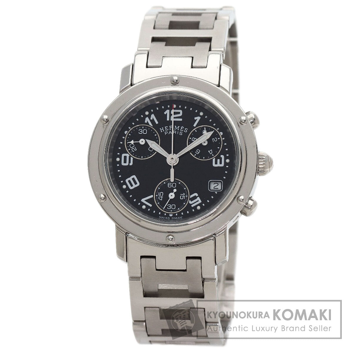 HERMES Clipper Chronograph Watches CL1.310 Stainless Steel/Stainless Steel Ladies