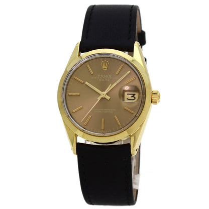 ROLEX Oyster Perpetual 1970 Watches 1550 Gold Plated/Leather mens