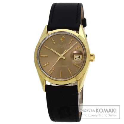 ROLEX Oyster Perpetual 1970 Watches 1550 Gold Plated/Leather mens