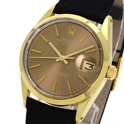 ROLEX Oyster Perpetual 1970 Watches 1550 Gold Plated/Leather mens
