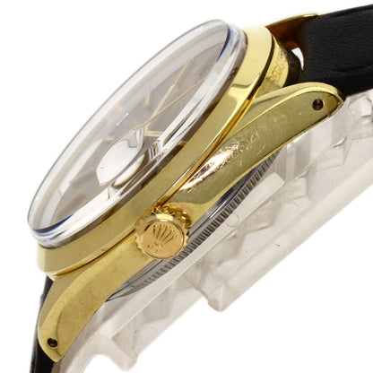 ROLEX Oyster Perpetual 1970 Watches 1550 Gold Plated/Leather mens
