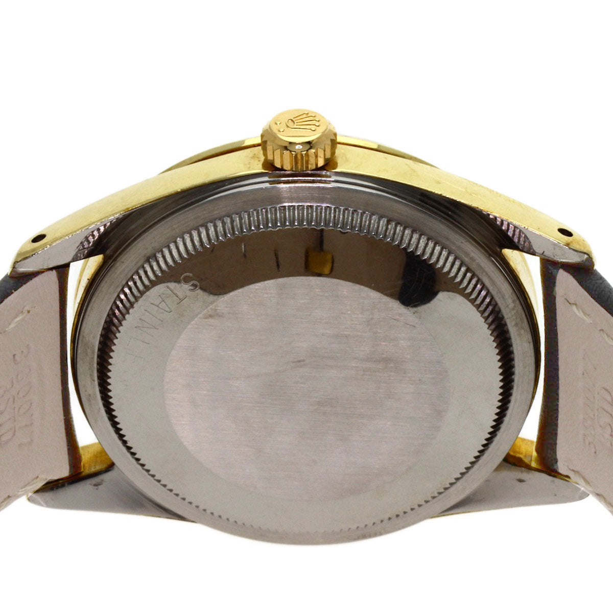 ROLEX Oyster Perpetual 1970 Watches 1550 Gold Plated/Leather mens