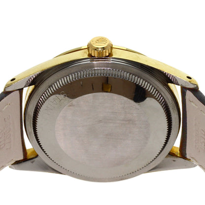 ROLEX Oyster Perpetual 1970 Watches 1550 Gold Plated/Leather mens