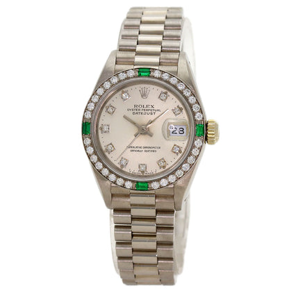 ROLEX Datejust Diamond Emerald Watches 69079G K18 White Gold/K18 White Gold Ladies