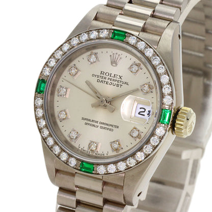 ROLEX Datejust Diamond Emerald Watches 69079G K18 White Gold/K18 White Gold Ladies
