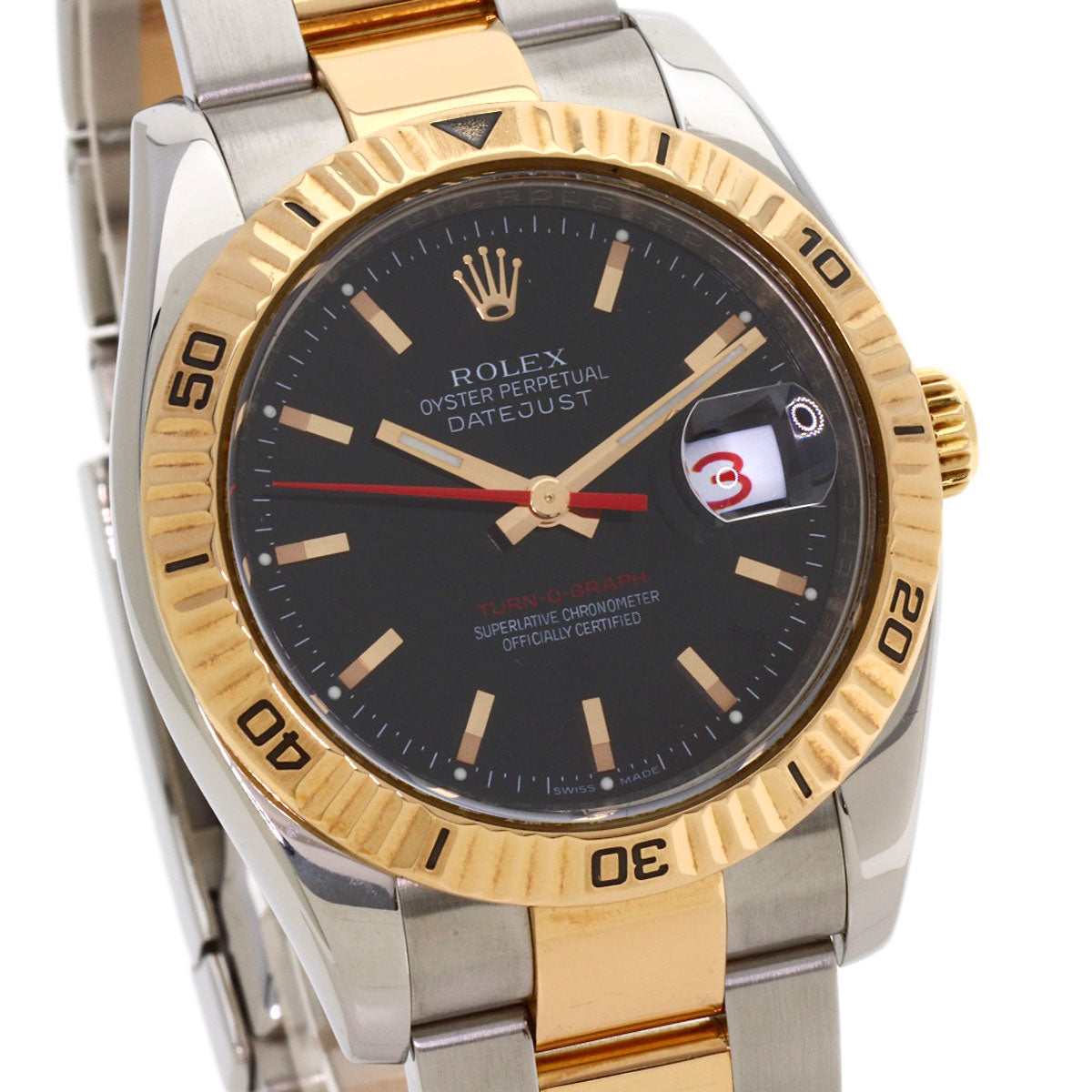 ROLEX Datejust Turn-O-Graph Watches 116261 Stainless Steel/SSxK18PG mens