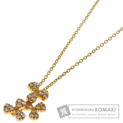 Ponte Vecchio Diamond Necklace K18 Pink Gold Ladies [Used]