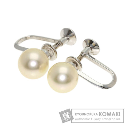 MIKIMOTO Pearl Pearl Earring K14 White Gold Ladies [Used]