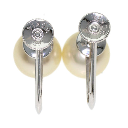 MIKIMOTO Pearl Pearl Earring K14 White Gold Ladies [Used]