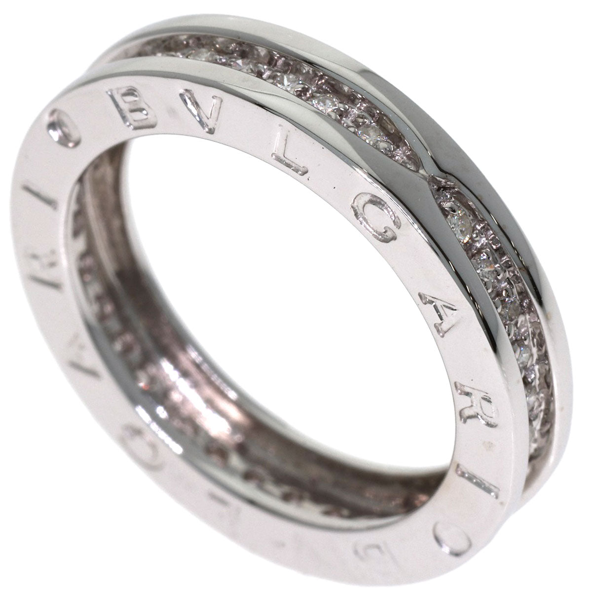 BVLGARI B.zero1 1-band XS Full Diamond Ring K18 White Gold Ladies [Used]
