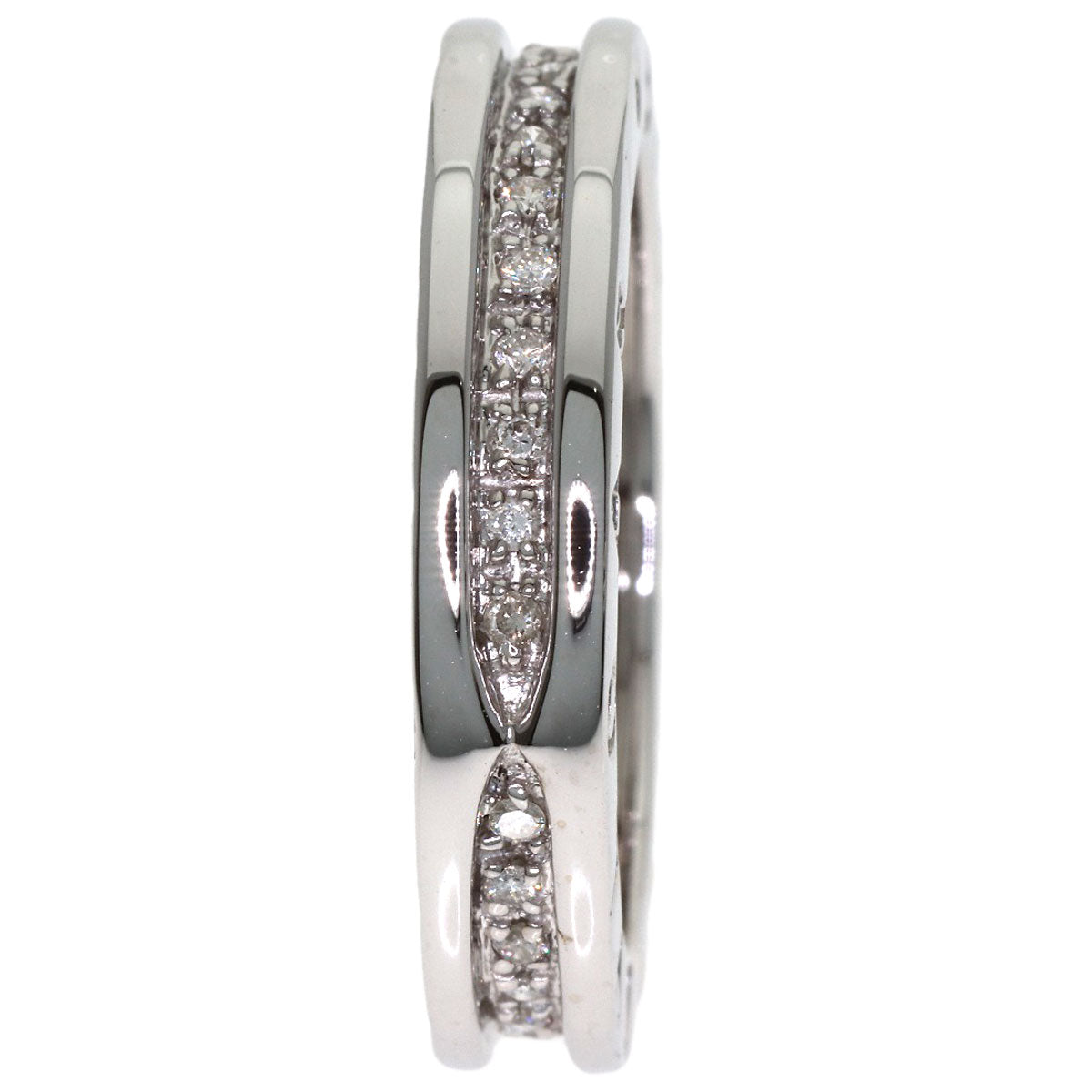 BVLGARI B.zero1 1-band XS Full Diamond Ring K18 White Gold Ladies [Used]
