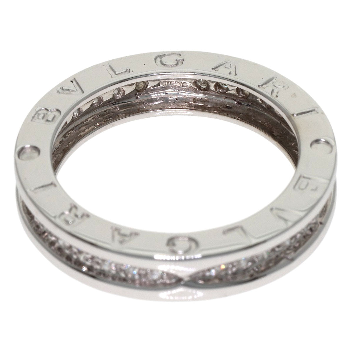 BVLGARI B.zero1 1-band XS Full Diamond Ring K18 White Gold Ladies [Used]