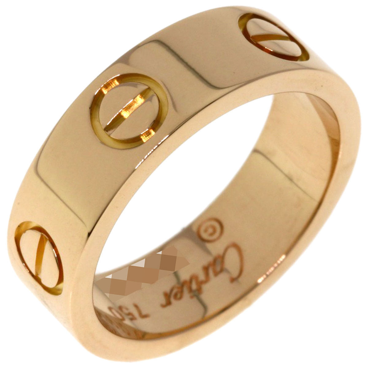 CARTIER love ring #49 Ring K18 Pink Gold Ladies [Used]