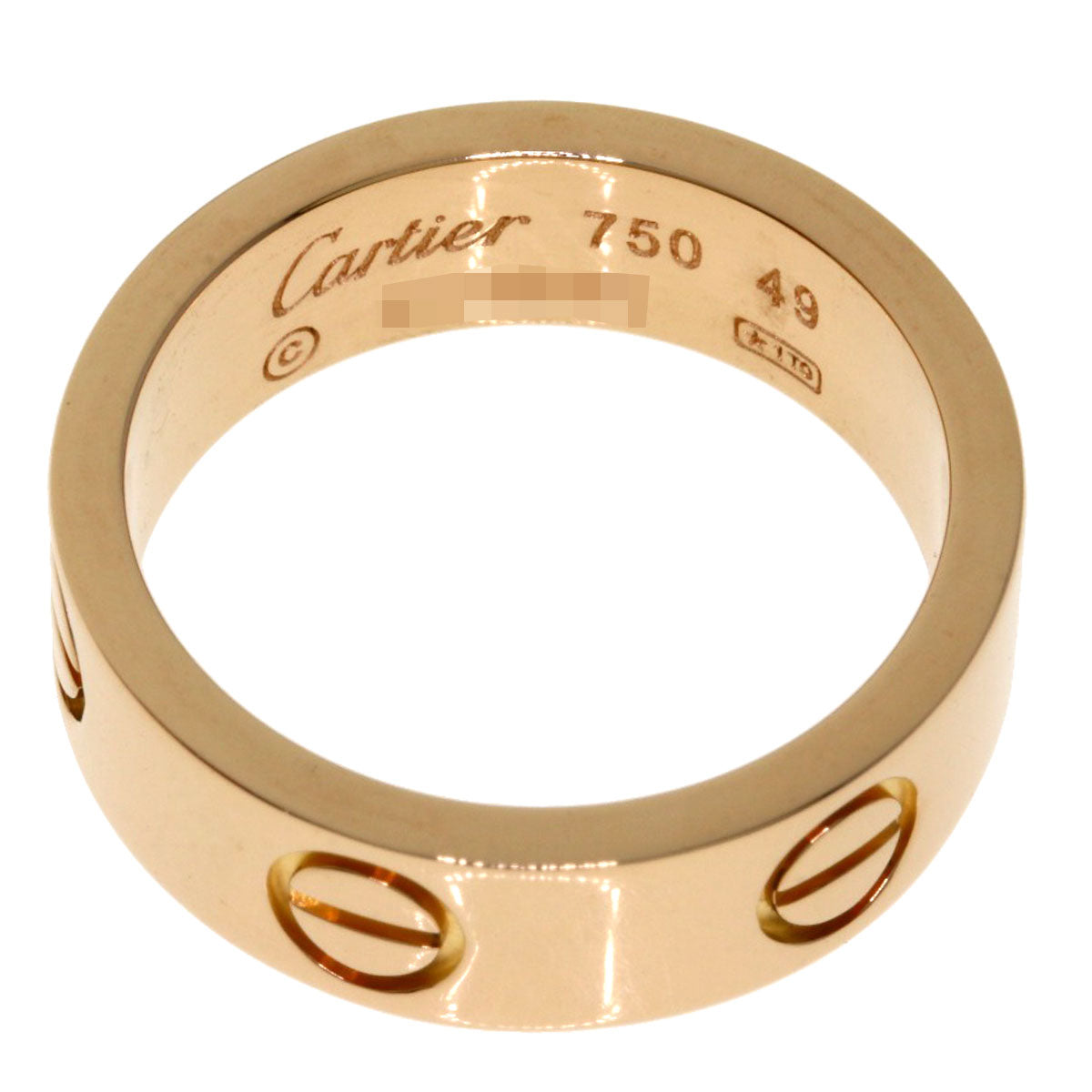 CARTIER love ring #49 Ring K18 Pink Gold Ladies [Used]