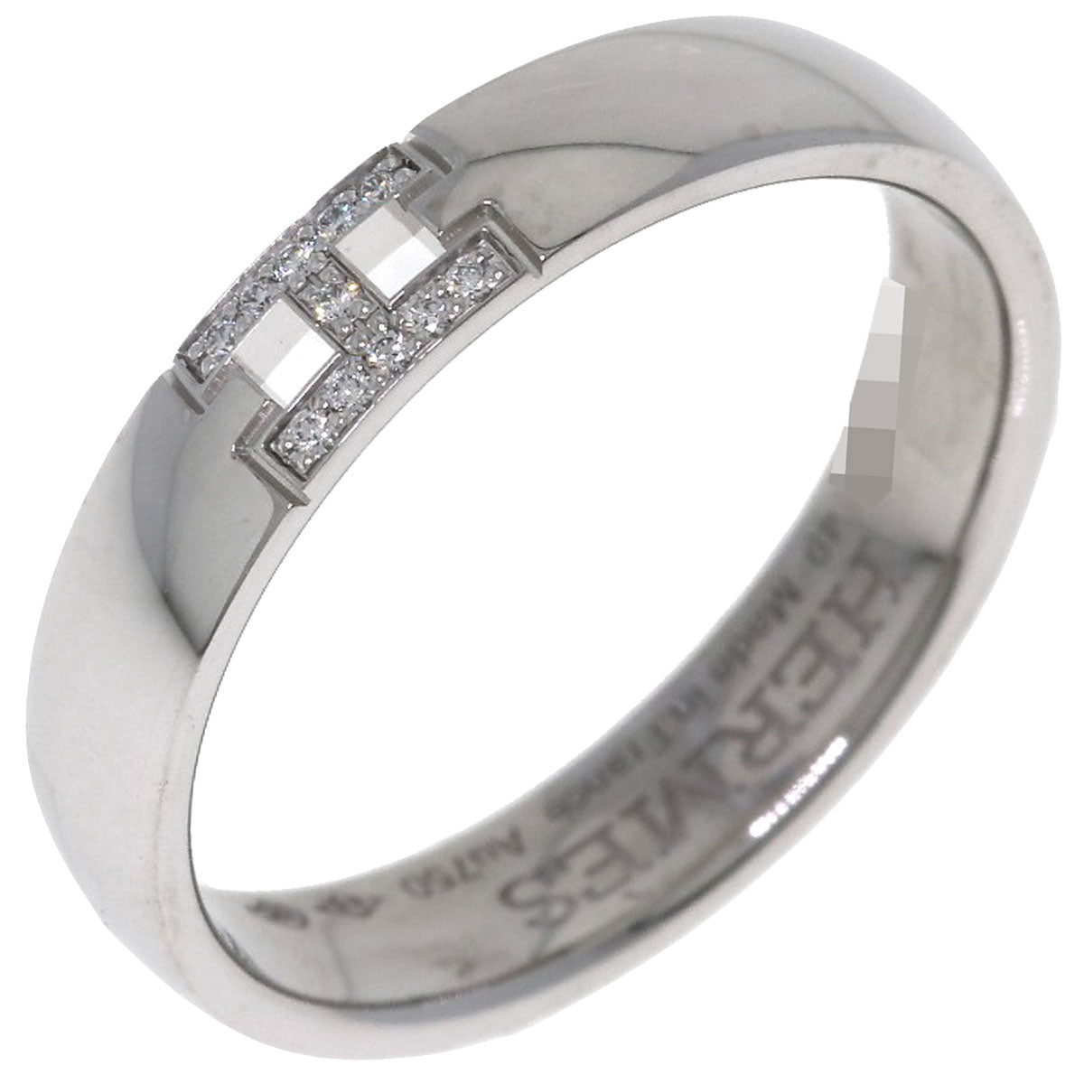 HERMES Ever Hercules Diamond #49 Ring K18 White Gold Ladies [Used]