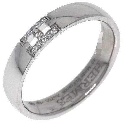 HERMES Ever Hercules Diamond #49 Ring K18 White Gold Ladies [Used]