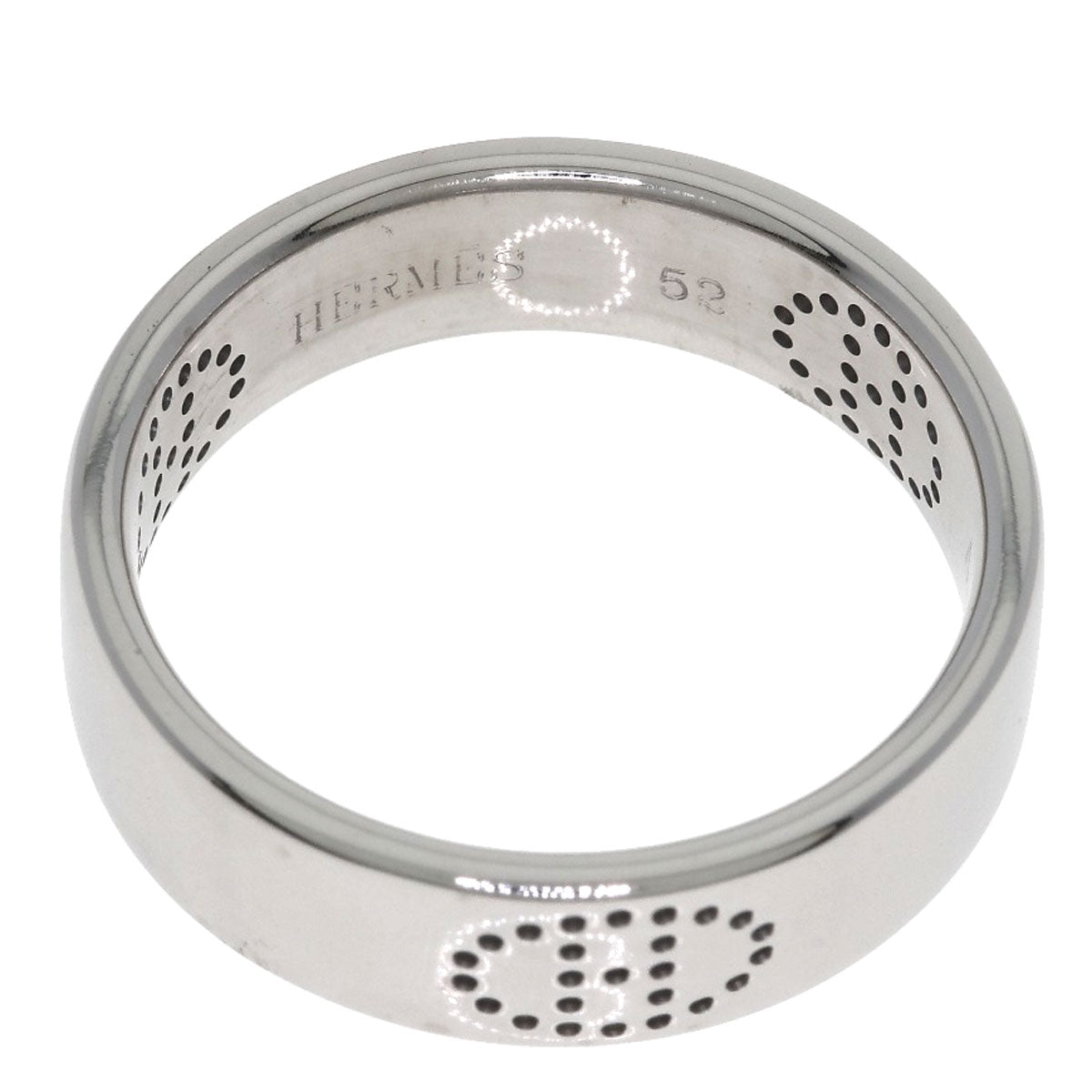 HERMES Evelyn Eclipse #52 Ring K18 White Gold Ladies [Used]