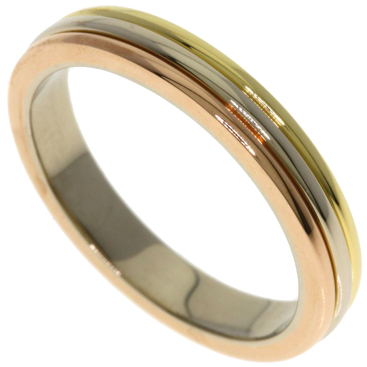 CARTIER Three colors # 48 Ring K18 Yellow Gold K18 White GoldLadies [Used]