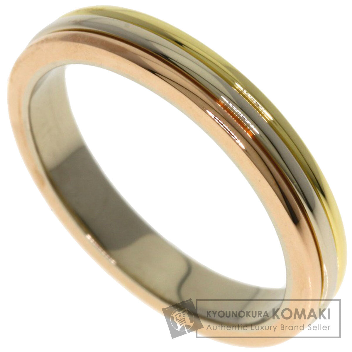 CARTIER Three colors # 48 Ring K18 Yellow Gold K18 White GoldLadies [Used]
