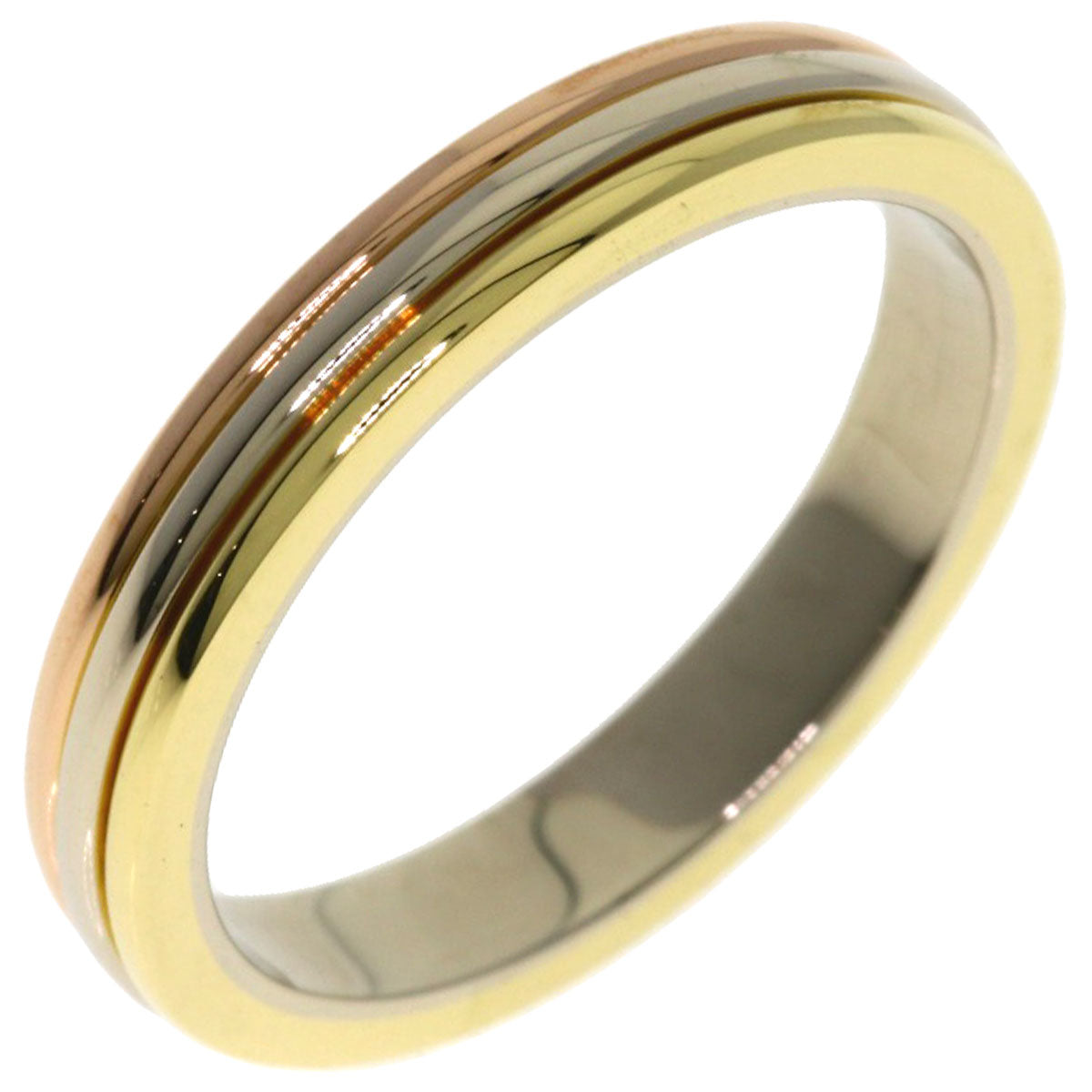 CARTIER Three colors # 48 Ring K18 Yellow Gold K18 White GoldLadies [Used]