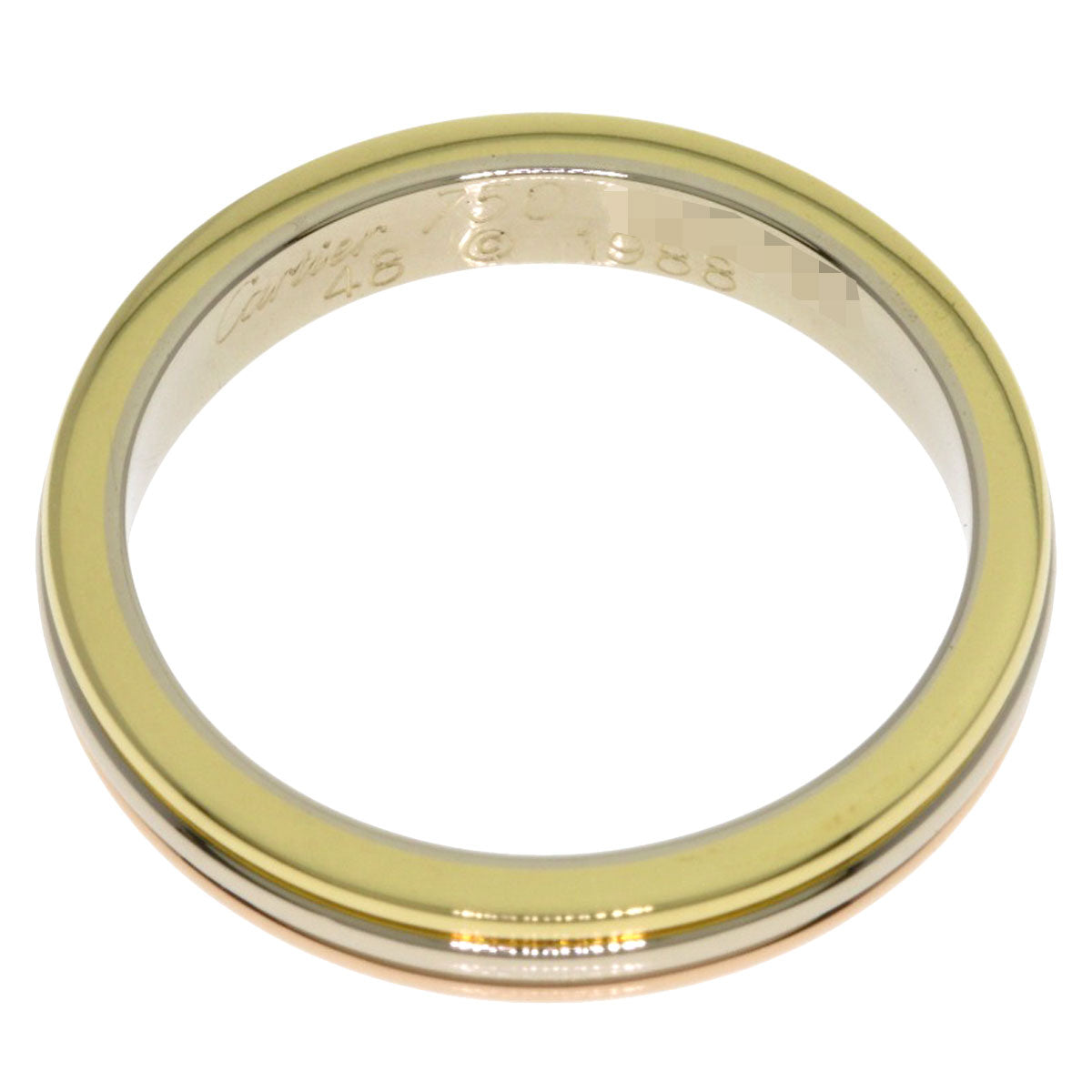 CARTIER Three colors # 48 Ring K18 Yellow Gold K18 White GoldLadies [Used]