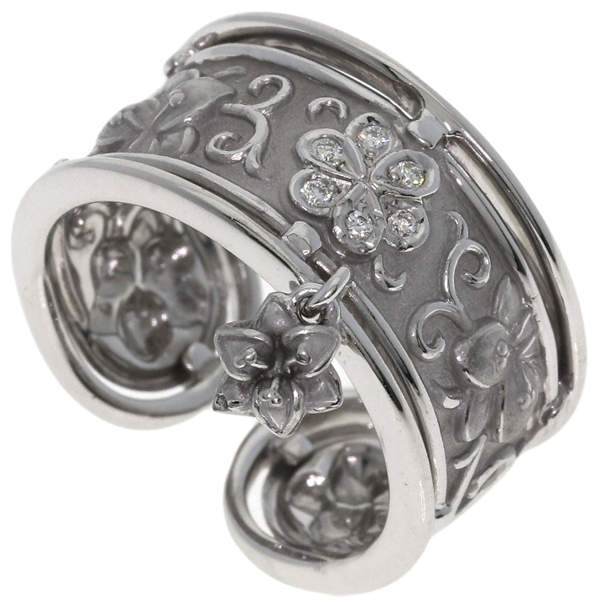Carrera y Carrera Diamond charm included Ring K18 White Gold Ladies [Used]