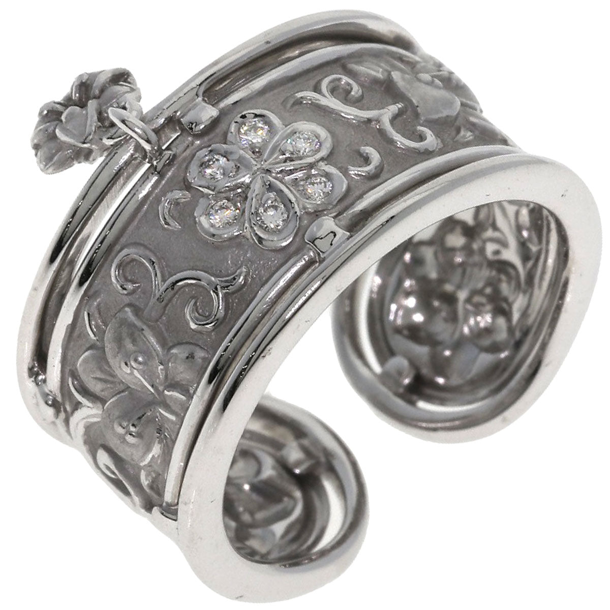 Carrera y Carrera Diamond charm included Ring K18 White Gold Ladies [Used]