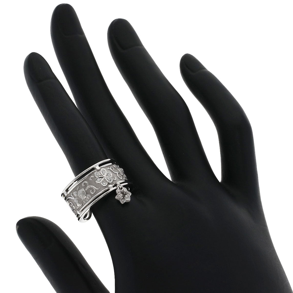 Carrera y Carrera Diamond charm included Ring K18 White Gold Ladies [Used]