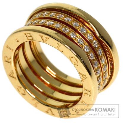 BVLGARI B.zero1 4-band Full Diamond #50 Ring K18 Yellow Gold Ladies [Used]