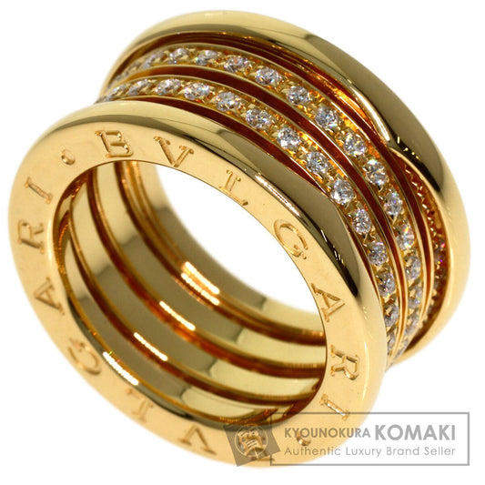 BVLGARI B.zero1 4-band Full Diamond #50 Ring K18 Yellow Gold Ladies [Used]
