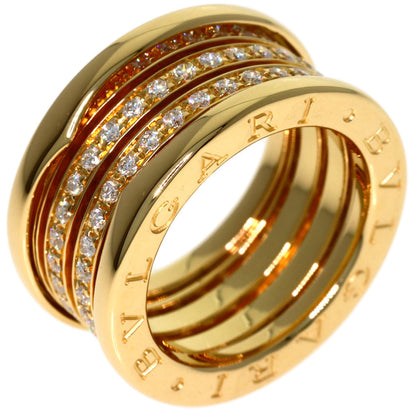 BVLGARI B.zero1 4-band Full Diamond #50 Ring K18 Yellow Gold Ladies [Used]