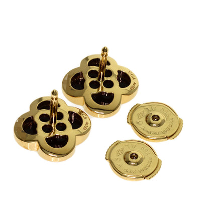 Van Cleef & Arpels Pure Alhambra Onyx earring K18 Yellow Gold Ladies [Used]