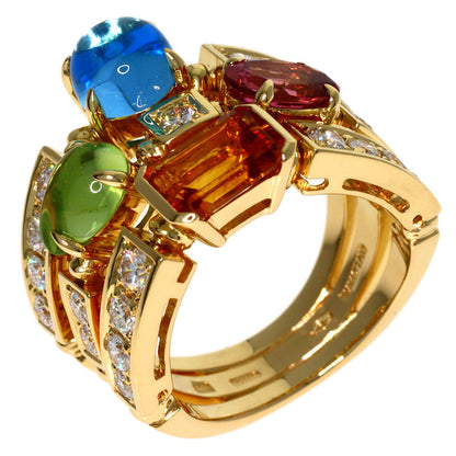 BVLGARI Allegra Multistone Diamond Ring K18 Yellow Gold Ladies [Used]