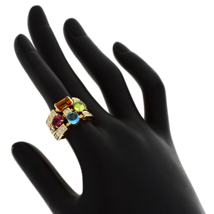 BVLGARI Allegra Multistone Diamond Ring K18 Yellow Gold Ladies [Used]
