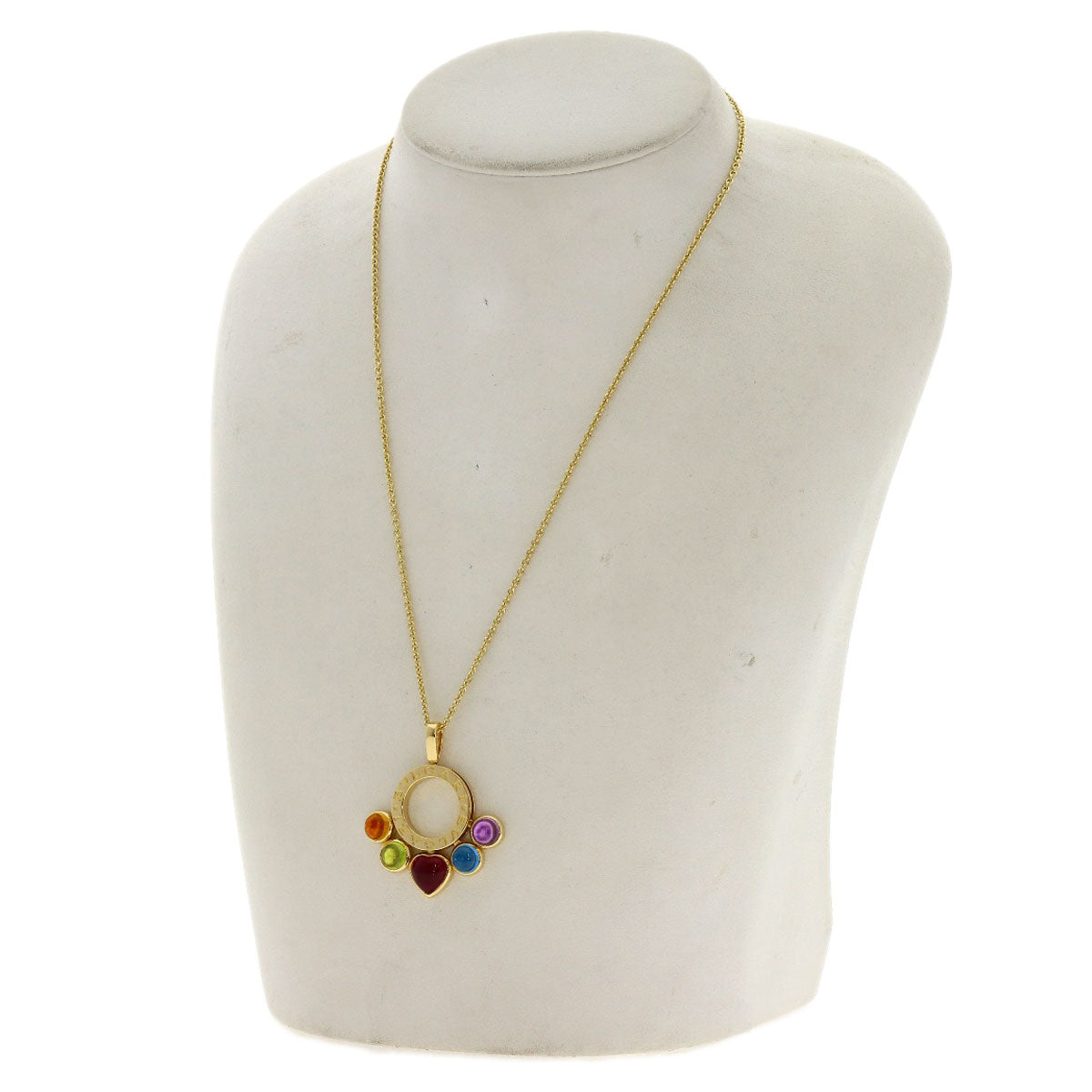 BVLGARI Allegra Multi Stone Necklace K18 Yellow Gold Ladies [Used]