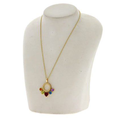 BVLGARI Allegra Multi Stone Necklace K18 Yellow Gold Ladies [Used]