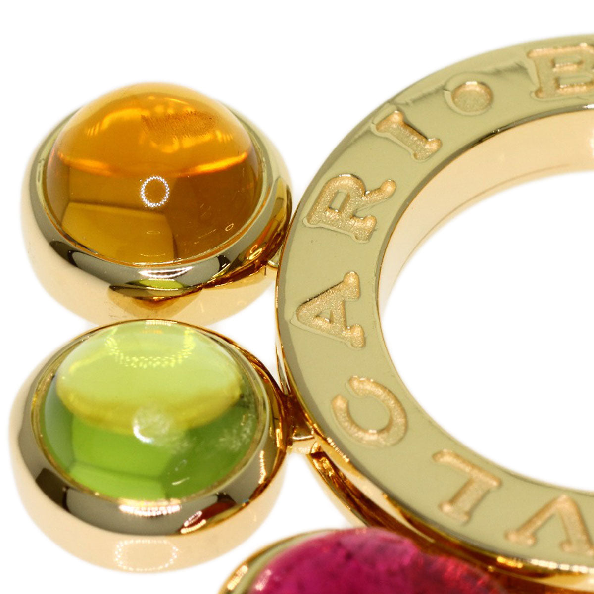 BVLGARI Allegra Multi Stone Necklace K18 Yellow Gold Ladies [Used]